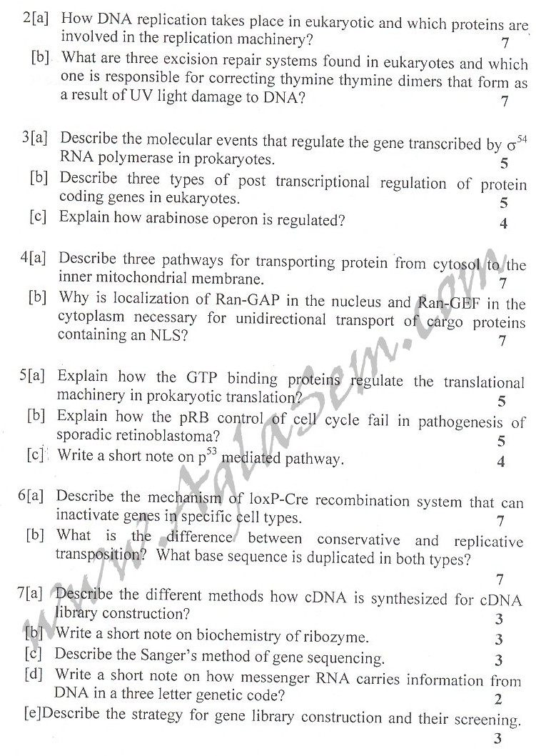 DTU Question Papers 2010 – 4 Semester - End Sem - BT-211