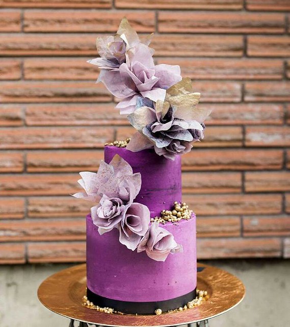 Pretty in Purple Cake by Christine Leaming of sweetsgeekycakes