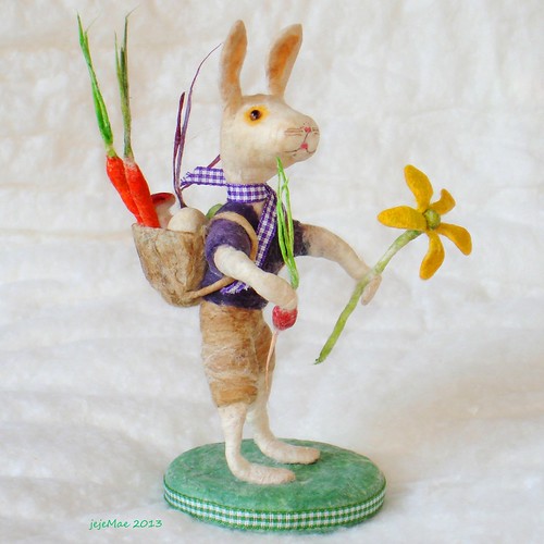 Hunt and Gather a spun cotton vintage craft ornament by jejemae