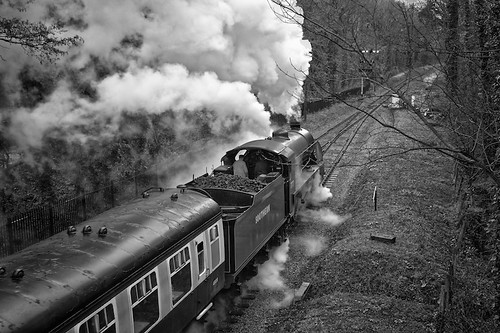 blackandwhite bw railway loco steam locomotive railways sr wsr westsomersetrailway cameraslenses afszoomnikkor2470mmf28ged