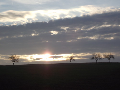 winter sky sun tree silhouette clouds sunrise landscape tschechien landschaft sonnenaufgang česko
