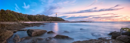 ocean longexposure sea panorama lighthouse beach clouds sunrise dawn head pano australia nsw centralcoast norah norahhead