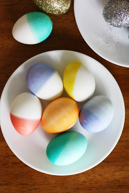 dip-dyed easter eggs