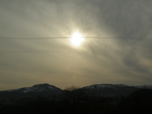 uk light sky sun nature wales sunrise dawn countryside pattern hills pollution april chemtrails 2013 chemcloud rospix