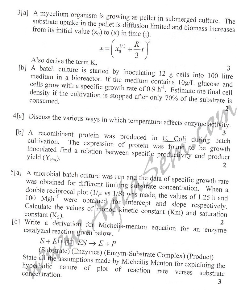 DTU Question Papers 2010  6 Semester - Mid Sem - BT-315