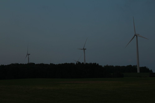 sunset ny night windmills bliss