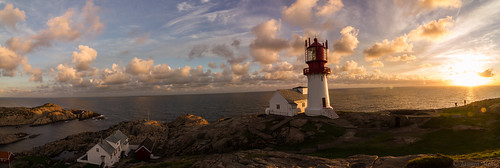 lindesnes lighthouse panorama wow norway sea ocean water sky clouds colors sunset light landscape summer sun canon 7d canon1018