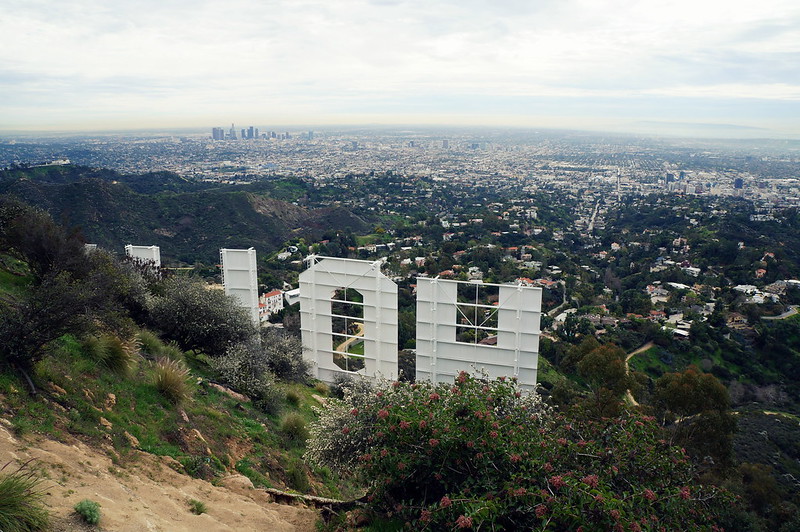 The Hollywood Sign from the top of Mt. Lee