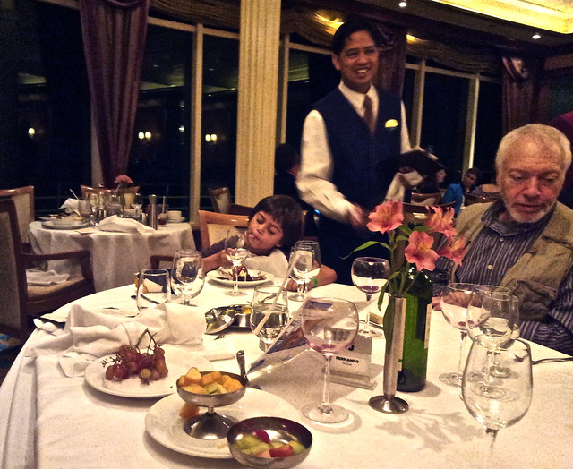 dinning table in a cruise