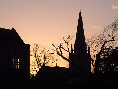 sunset church st spires palace dreaming marys ely bishops