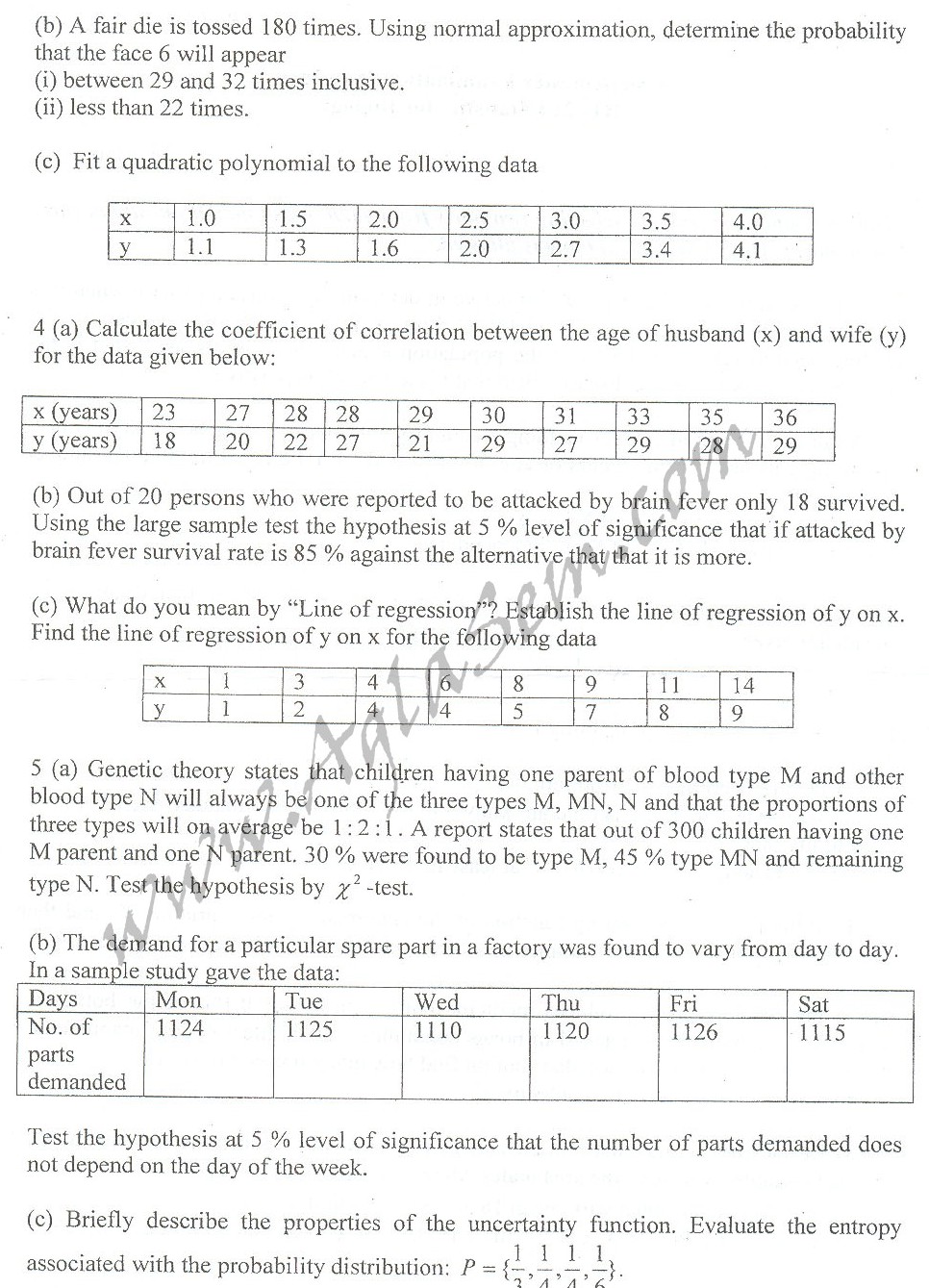 DTU Question Papers 2010  4 Semester - End Sem - BT-214