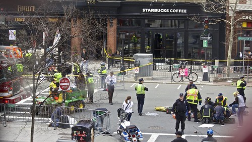 Boston marathon bombing site