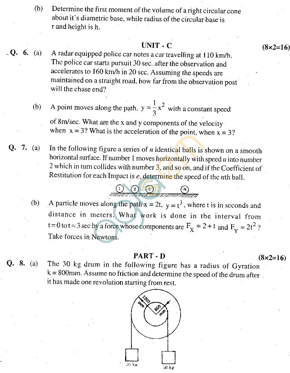 GGSIPU Question Papers Second Semester – end Term 2011 – ETME -110