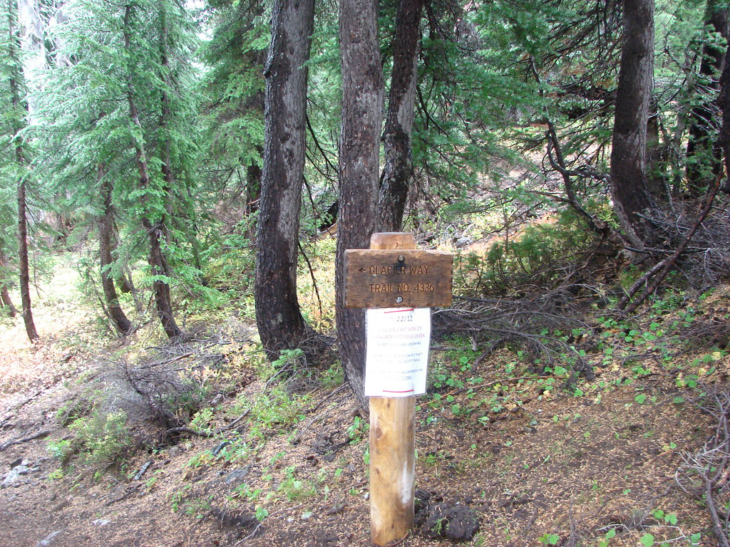 Pacific Crest Trail junction with the Glacier Way Trail
