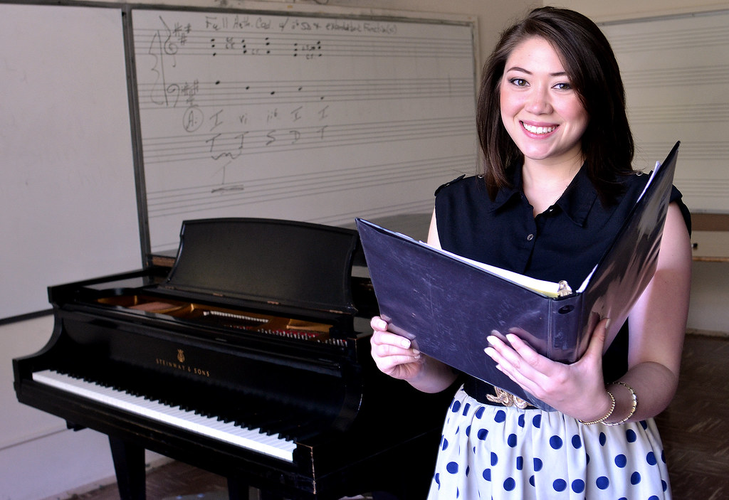 SF State student Rachel Larsen prepared Kundiman, or Filipino art song, for her final recital. Larsen's grandmother was her inspiration for the song.  Photo by Samantha Benedict / Xpress