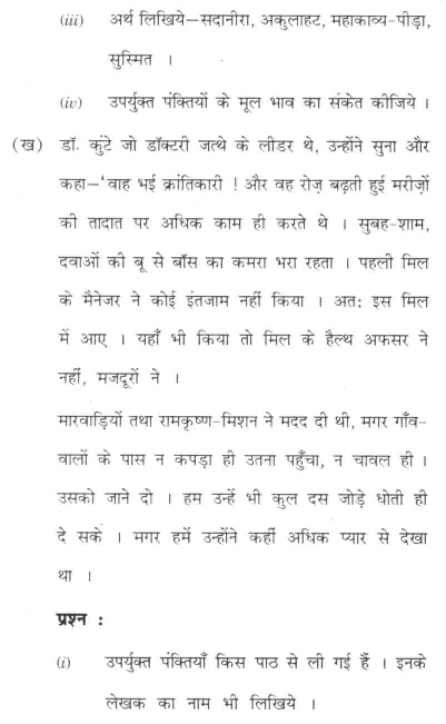 DU SOL B.A. Programme Question Paper -  Hindi A - Paper IX 