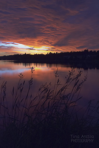 ähtäri finland sunset clouds landscape reflection