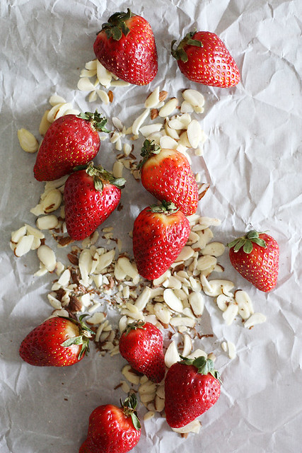 strawberries + almonds