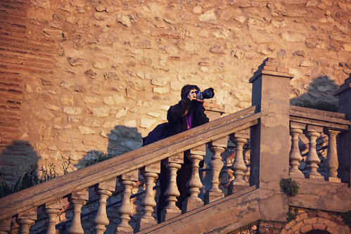 camera sunset españa woman atardecer mujer spain europa europe barbastro huesca photographer monastery aragon es monasterio camara belen fotografo afz monasteriodelpueyo barbastre