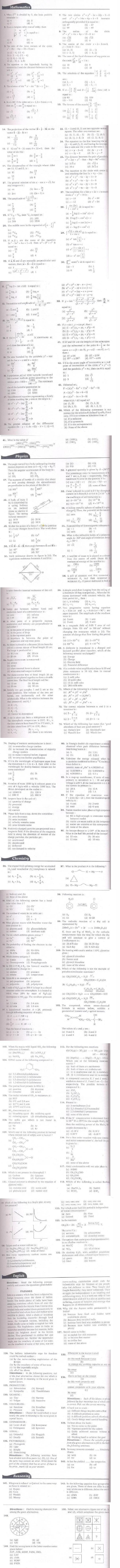 BITSAT 2006 Question Paper with Answers