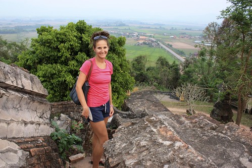 at the top of the old temple in Luang Namtha
