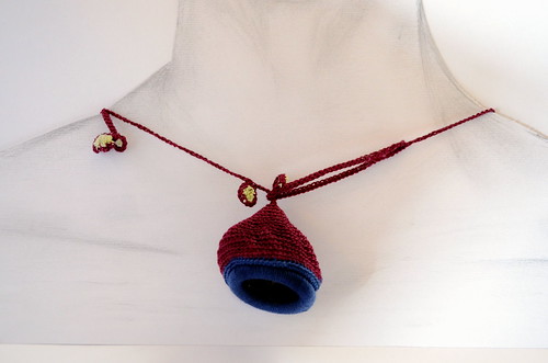 Pumpkin -Crochet necklace