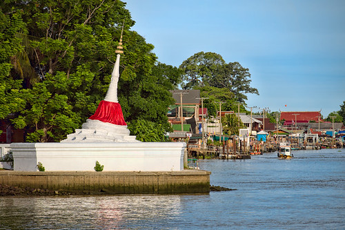 light sky reflection tree nature architecture river thailand island temple boat stupa culture nonthaburi totallythailand