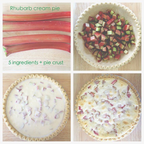 Rhubarb cream pie
