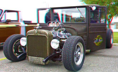 cars stereoscopic stereophoto anaglyph iowa culvers carshow anaglyphs redcyan 3dimages siouxcenter 3dphoto 3dphotos 3dpictures stereopicture