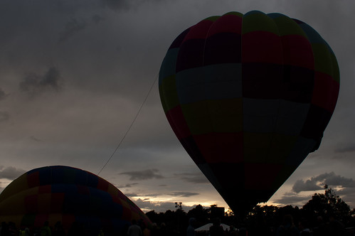 silhouette sunrise hotairballoons
