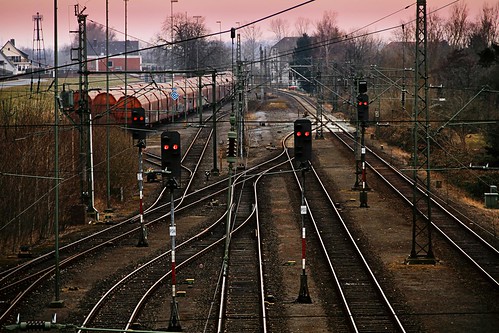 railroad red signs station train germany way europe direction giants nordenham guardians eos7d dreichardt