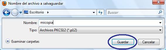 Nombre del archivo p12 en Firefox