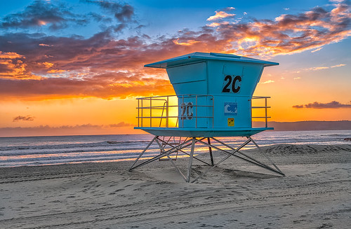 ocean california sunset beach sandiego coronado lifeguardstand nikon2470mm nikond800
