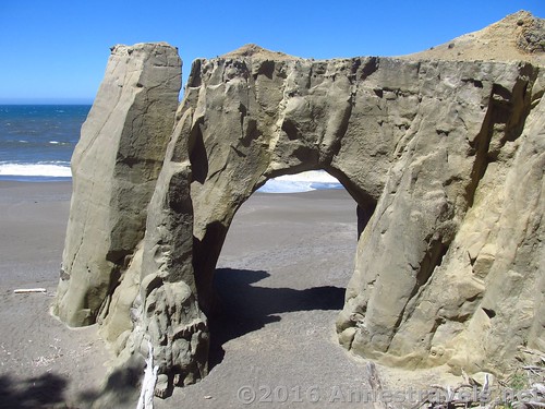 The arch on Floras Lake Beach, Oregon