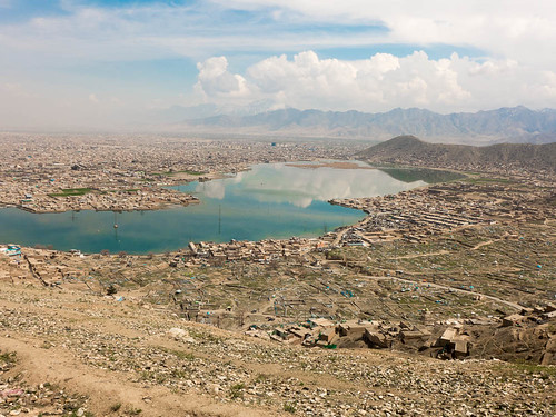 urban mountain lake afghanistan landscape kabul kabulwall kolheshmatkhan