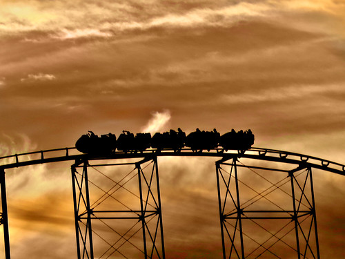 roller coaster primm nevada usa sunset