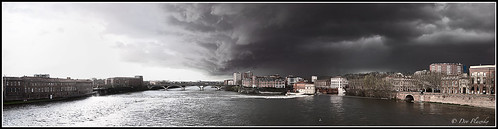 city travel storm france rain weather clouds river nikon pierre south pont toulouse garonne dov saintpierre d90 plawsky