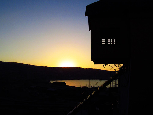chile sunrise atardecer valparaiso mar cerrobaron