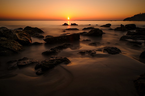longexposure sunset sea sky beach island coast nikon rocks dusk burma indianocean shore myanmar bayofbengal rakhine ngapali ndfilter neutraldensity ngapalibeach d700