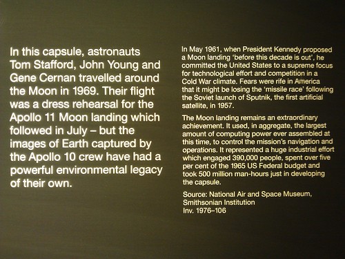Apollo 10 capsule - Science Museum London April 2013