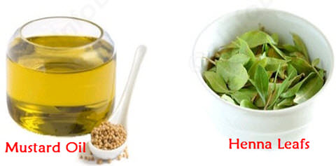 henna and mustard oil for hair growth and prevent hair loss