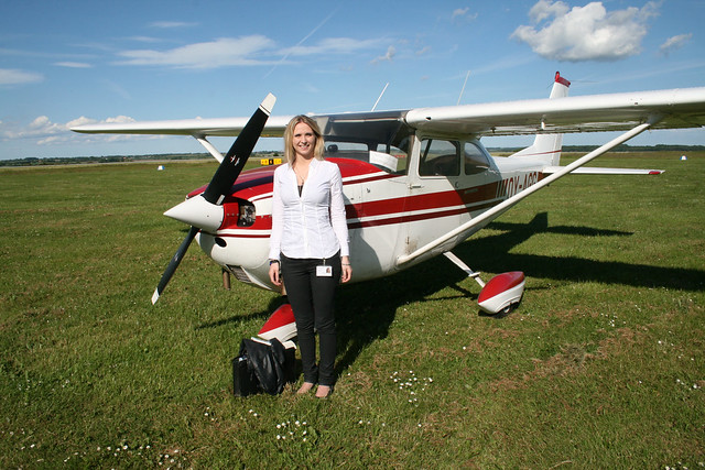 Gudny Jakobsen - the pilot that took us on the scenic flight