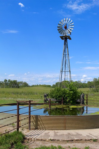 sheyenne national grassland northdakota windmill water tank