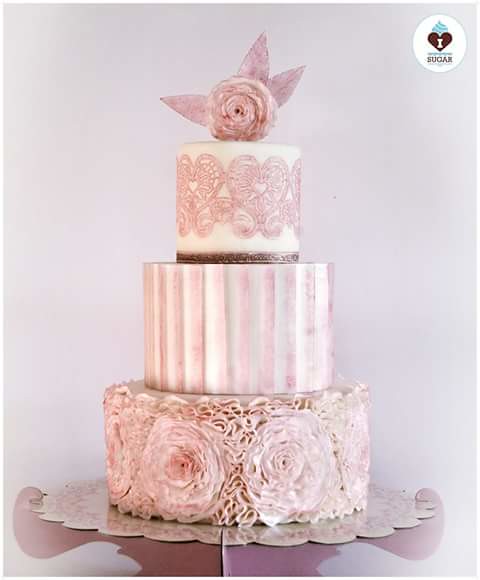 Pretty Pink Cake by Ingrid Fava of I Love Sugar