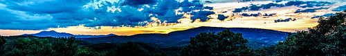 blue sunset panorama mountains dusk northcarolina ridge parkway ravenrockoverlook