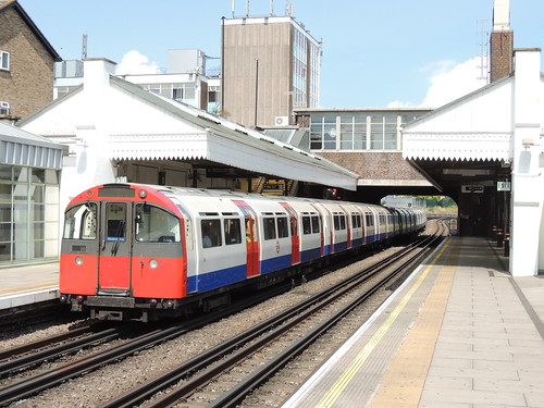 A Piccadilly Line train of 1973 tube stock, Boston Manor
