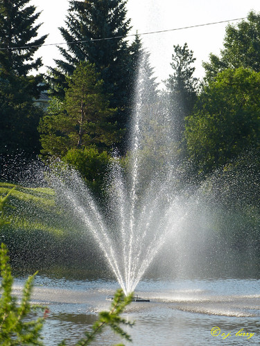 canada creek river drops alberta flowing waterfountain spraying airdrie