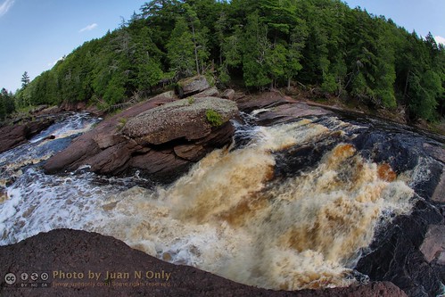 michigan usa upperpeninsula waterfall sandstonefalls river blackriver hdr tonemapping tonemapped pseudohdr wilderness gogebic fisheye july 2016 juannonly outdoor landscape