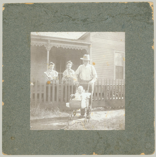 Family at the front of the house.