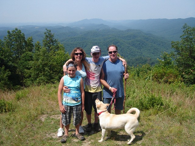 This family made it to the top hiking Molly's Knob trail at Hungry Mother State Park